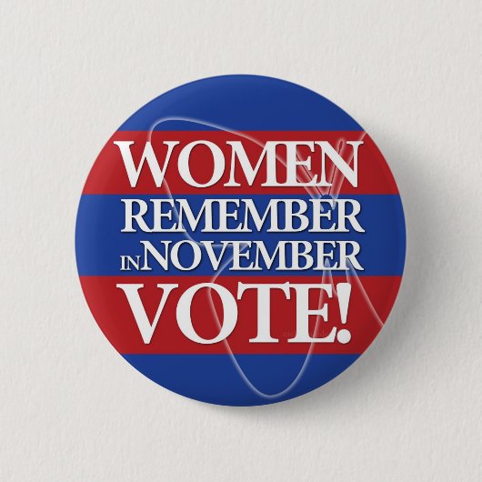 Stemming voor vrouwen in november - Button (Voorkant)