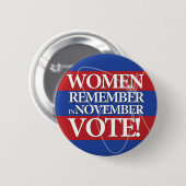 Stemming voor vrouwen in november - Button (Voorkant /achterkant)