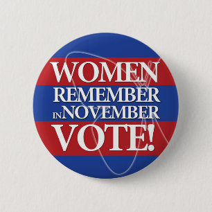 Stemming voor vrouwen in november - Button
