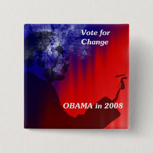 Stemming voor wijziging in 2008 vierkante button 5,1 cm