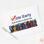 Stemming voortijdig rechthoekige sticker (Envelop)