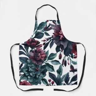Stemming Waterverf Botanische Bloemen Bloemig Schort