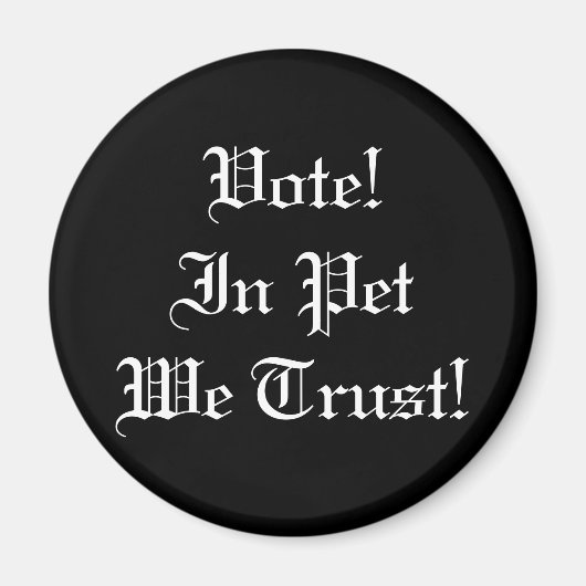 Stemming: we vertrouwen erop magneet (Voorkant)