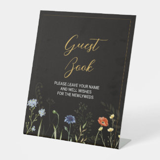 Stemming Wilde Bloem Boho Botanisch In Lieve Herin Reclamebord Met Voetstuk