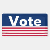 Stemming: wit rood en blauw spandoek (Horizontaal)