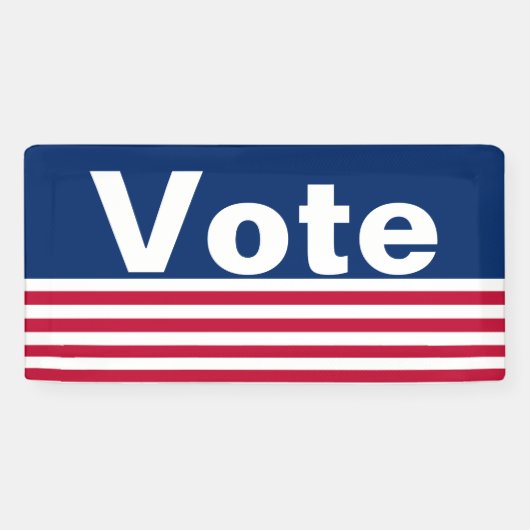 Stemming: wit rood en blauw spandoek (Horizontaal)