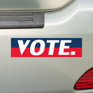 "Stemming" witte letters, rode blauwe achtergrond Bumpersticker