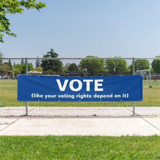 Stemming zoals je stemrechten afhangen spandoek (Insitu)