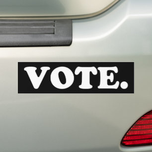 stemming - zwart / wit - Bumpersticker