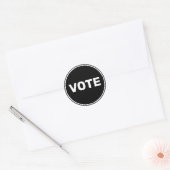 Stemming zwart-wit ronde sticker (Envelop)