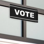 Stemming: zwart-wittekst spandoek (Buitenkant Gebouw)