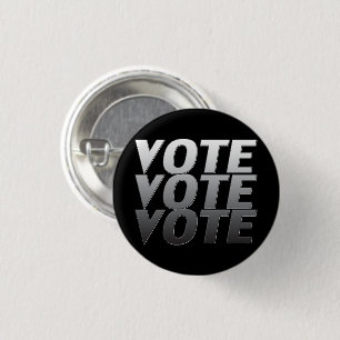Stemming - Zwarte grijze kleuren - ronde / vierkan Button 3,2 Cm