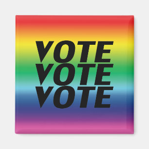 stemming - zwarte kleuren - pride lgbetq regenboog magneet