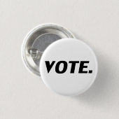 "Stemming" zwarte letters, witte achtergrond Ronde Button 3,2 Cm (Voorkant /achterkant)