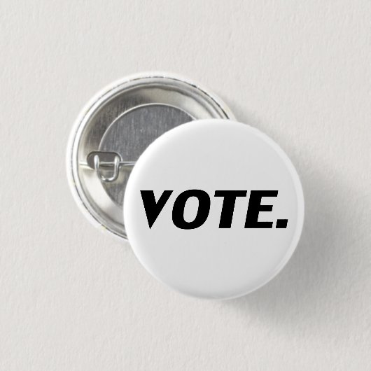 "Stemming" zwarte letters, witte achtergrond Ronde Button 3,2 Cm (Voorkant /achterkant)
