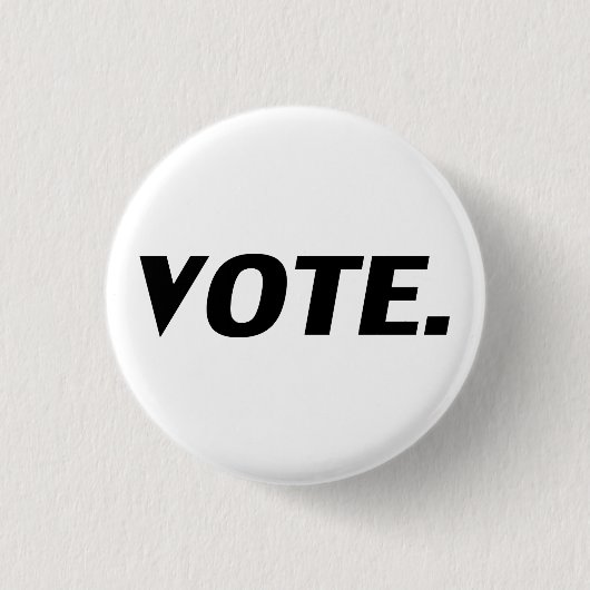 "Stemming" zwarte letters, witte achtergrond Ronde Button 3,2 Cm (Voorkant)