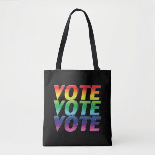 stemming zwarte pride lgbtq regenboogkleuren draagtas