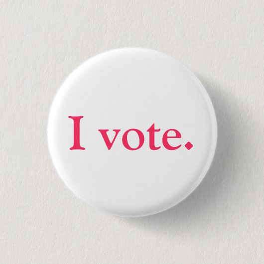 Stemnummer, stemstijl ronde button 3,2 cm (Voorkant)