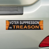 Stemonderdrukking Bumpersticker (Op auto)