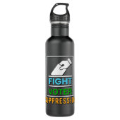 Stemonthouding - verkiezingsontwerp waterfles (Voorkant)