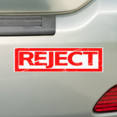 Stempel afwijzen bumpersticker (Op auto)