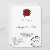  stempel bruiloft uitnodiging (Achterkant)