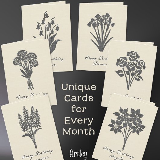 Stempel Delphinium Larkspur Juli Geboorte Bloem Li Kaart