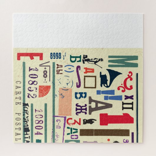  stempel: documentdecor legpuzzel (Horizontaal)