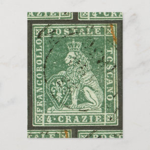 Stempel eerste postzending - Toscane (1851) Briefkaart