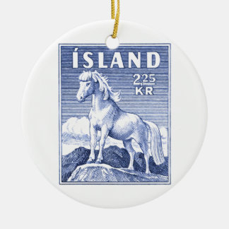 Stempel IJslandse paardenposter 1958 Keramisch Ornament