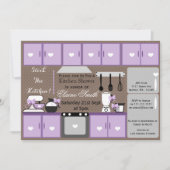 Stempel in de keuken Vrijgezellenfeest uitnodigen Kaart (Voorkant)