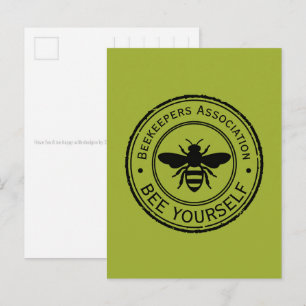Stempel - JOUW TEKST - BEE 1 - Fan Fun Briefkaart