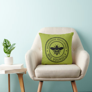 Stempel - JOUW TEKST - BEE 1 - Fan Fun Kussen