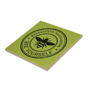 Stempel - JOUW TEKST - BEE 1 - Fan Fun Tegeltje