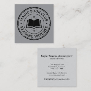 Stempel - JOUW TEKST - BOEK 1 - Fan Fun Vierkante Visitekaartje