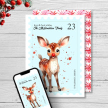  Stempel Kitsch Rendier Retro Blue Christmas