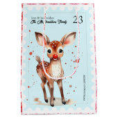  Stempel Kitsch Rendier Retro Naam Kerst Medium Cadeauzakje (Achterkant)