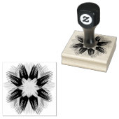 stempel met veer bloem (Gestempeld)