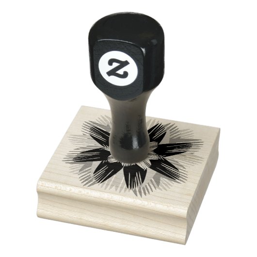 stempel met veer bloem (Stempel)