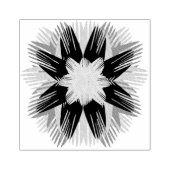 stempel met veer bloem (Afrduk)