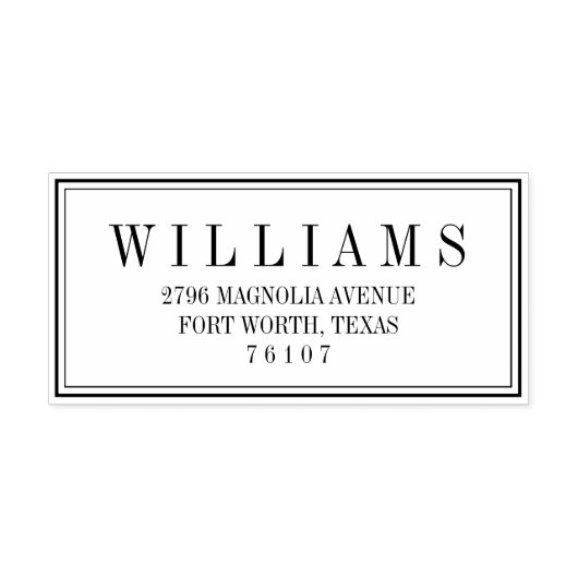 Stempel modern blok-retouradres (Design)