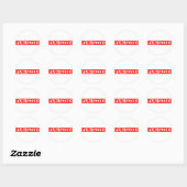 Stempel op maat ronde sticker (Vel)