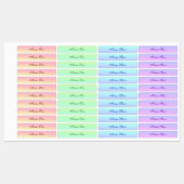 Stempel regenboogstrijk op label (Vel)