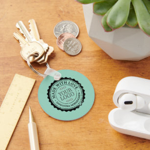 Stempel - UW TEKST & LOGO 3 Sleutelhanger