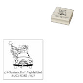 Stempel van de achterste achterste kerstauto met h (Gestempeld)