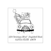 Stempel van de achterste achterste kerstauto met h (Afrduk)