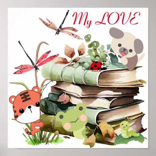 Stempel van de Poster van boeken (Voorkant)