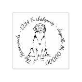 Stempel van het adres van Golden Retriever (Afrduk)
