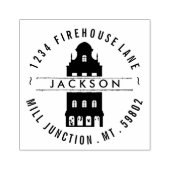 Stempel van het kantoorgebouw (Afrduk)