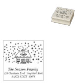 Stempel van het postadres van het pakhuis (Gestempeld)